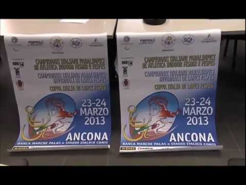 Presentati i campionati italiani paralimpici indoor ed i lanci invernali. Ancona 20.03.2013