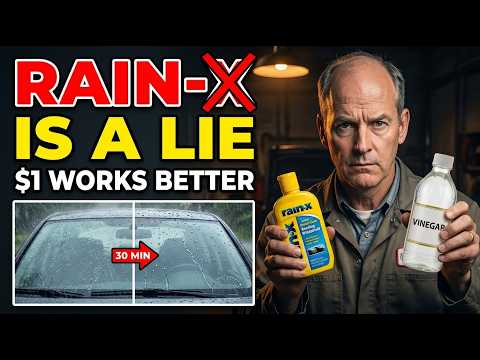 $1 Mix DESTROYS Rain-X's 40 Year Lie FOREVER. Windshield Stays Clear. AUTO INDUSTRY BURIED THIS