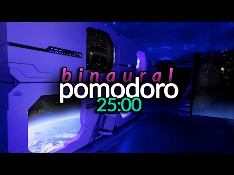 🚀 Pomodoro TIMER with BINAURAL BEATS 🚀 ( 40hz ) [25/5 min] Ambience & music to STUDY and concentrate