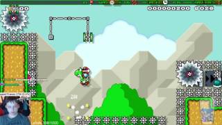 Super Mario Maker - SMB1 Kaizo and SMW Yoshi Kaizo