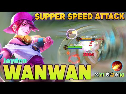 Wanwan Supper Speed Attack with No Boots Build Gameplay by Jayden ~ Mobile Legends