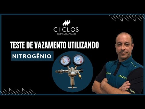Teste de vazamento com nitrogênio
