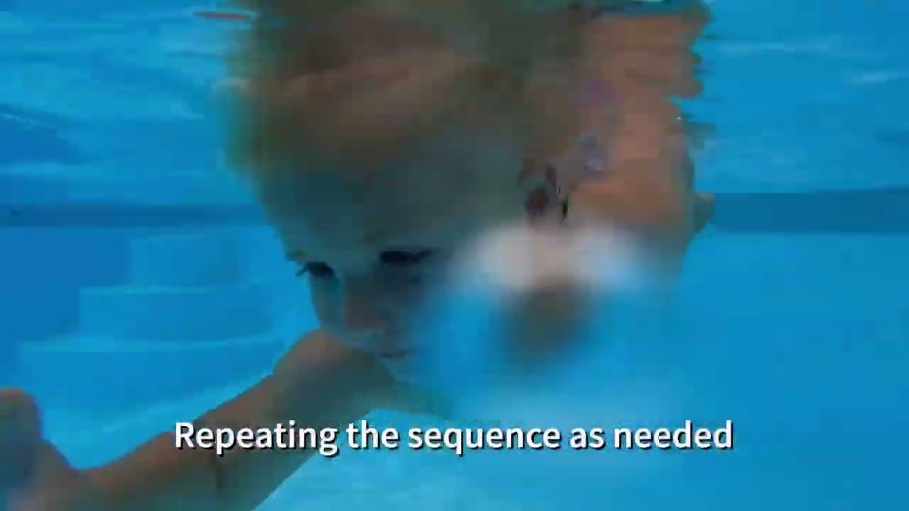 Video of child performing ISR swim float swim skills