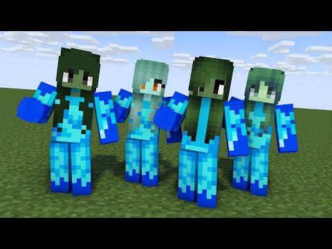 MONSTER SCHOOL : SKIRRI ICE ZOMBIE SISTERS PRETTY - MINECRAFT ANIMATION