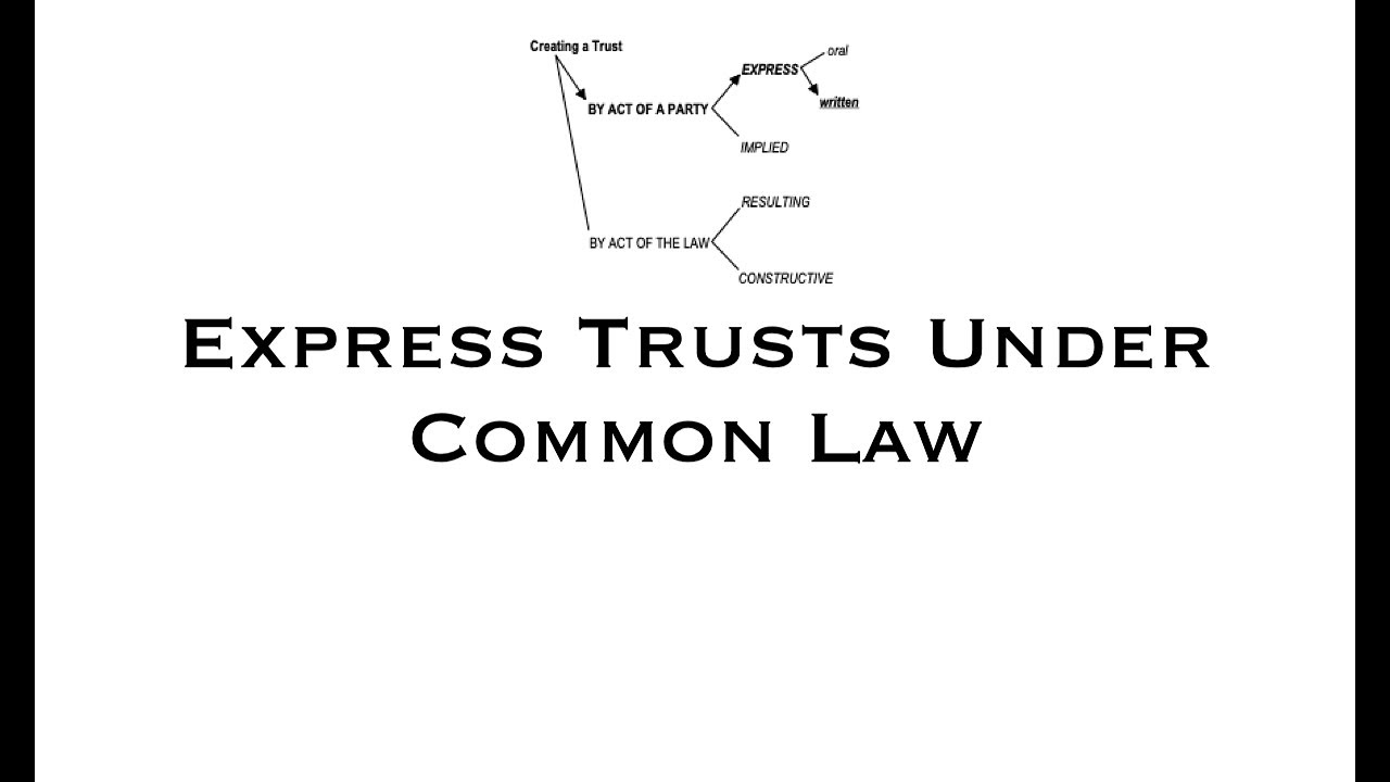 Express Trusts Under Common Law - Part 1