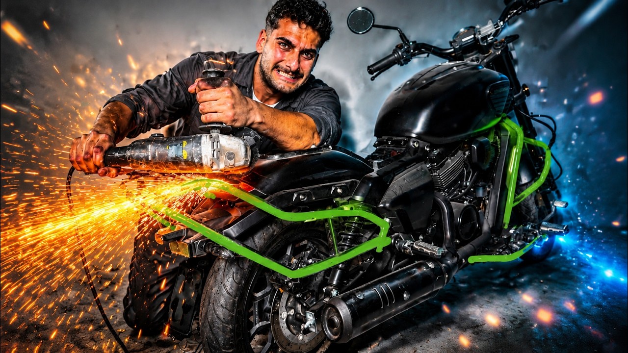 شاسی کشی موتور اهریمنی 😈 Demonic motorcycle chassis