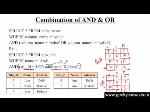 29 Combination of AND OR in SQL Hindi