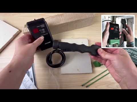 mini-Ligno SD/C moisture meter with E-14 electrode.