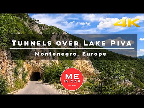 Tunnels over Lake Piva 🇲🇪 Montenegro 🛞 4K 🎦