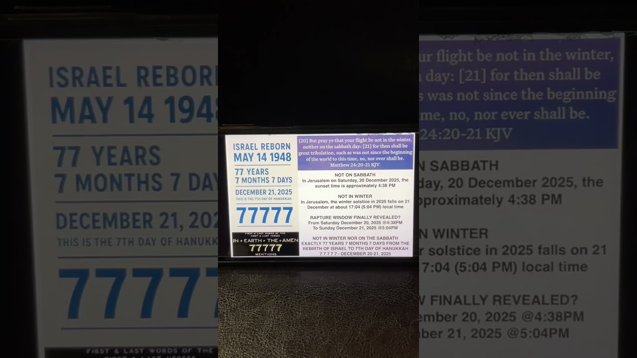 December 21st (ish) Rapture.  2025