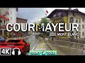 Rainy Walk In Courmayeur Mont Blanc Italy Walking Tour 4K HDR