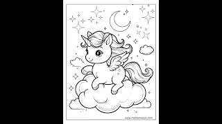 Free Printable Unicorn Coloring Sheets  #freeprintable