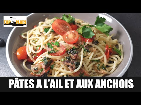 pâtes a l ail et aux anchois
