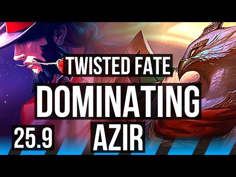 TWISTED FATE vs AZIR (MID) | 9/2/20, Dominating | EUW Master | 25.9