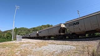 Norfolk Southern grainer 50G heads South in Oakdale Tennessee