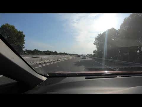 Tarragona, Spain, July 30 2019 - Driving the AP7 South