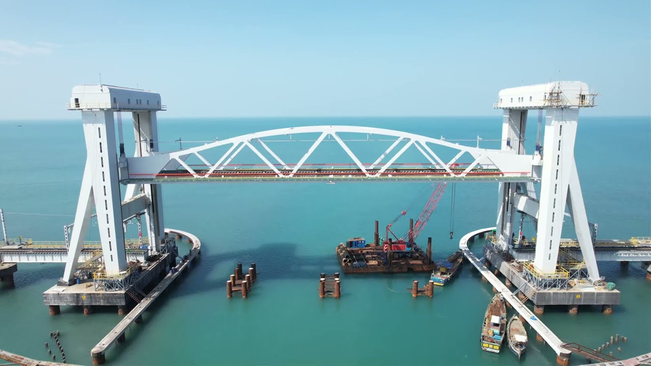 New Pamban Bridge video (Curtesy: RVNL)