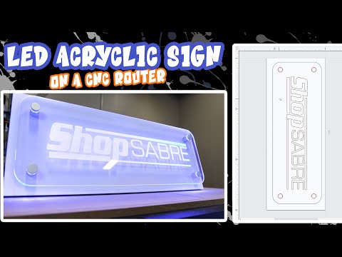 LED Edge Lit Acrylic Sign on CNC Routervideo thumb