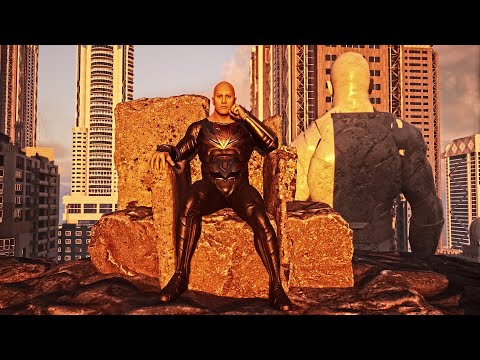 Black Adam Sits On Throne
