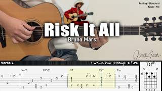 Download lagu Risk It All - Bruno Mars | Fingerstyle Guitar | TAB   Chords   Lyrics mp3