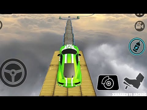 Impossible Stunt Car Tracks 3D Green Vehicle Driving levels 6 to 9 - Android GamePlay 2019