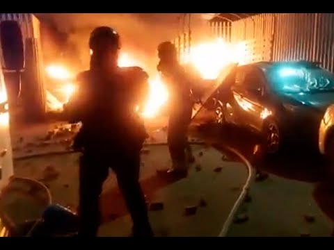 Vándalos atacaron la estación de Policía de Madrid, Cundinamarca