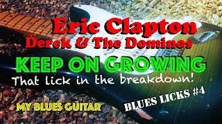 Eric Clapton : Keep On Growing : Guitar Lesson : That Lick After The Solo