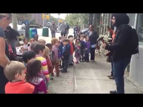 Claudio Sanchez's Impromptu Sidewalk Performance for Kindergartners