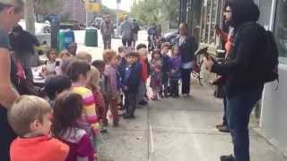 Claudio Sanchez's Impromptu Sidewalk Performance for Kindergartners