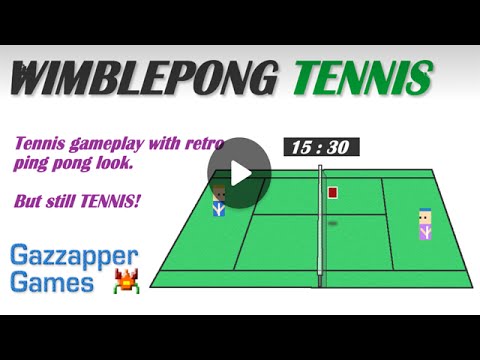 Wimble Pong Tennis (2D Retro Tennis) Video