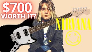 Video thumbnail for $700 mods to $199 Squier - Nirvana guitar by Guitar From The Tomb