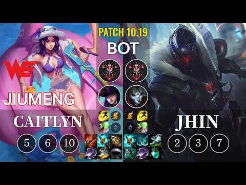 WE Jiumeng Caitlyn vs Jhin Bot - KR Patch 10.19