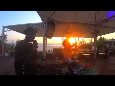 Live set Dj & Saxophonist at sunset - Morjim, Goa, India - Saxophone Syntheticsax & Infected Brains