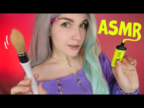 АСМР ✋👀 РИСУЮ И ТАППАЮ ПО ТВОЕМУ ЛИЦУ 🎨 [Визуальные триггеры] ASMR Drawing and Tapping on Your Face