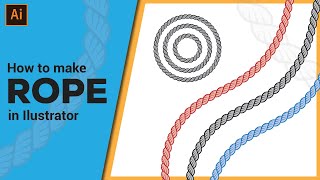 Create Rope Brush in Adobe Illustrator | Vector Rope Pattern Brush | [Eng Sub]