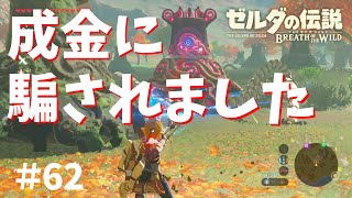 ミニチャレンジ「成金の遊び方」騙されました【ゼルダの伝説ブレスオブザワイルド女性実況】～今日もゼルダを救えない#62