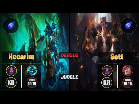 Master HECARIM [Phase Rush] (Jungle) VS  SETT - Master KR Patch 10.16