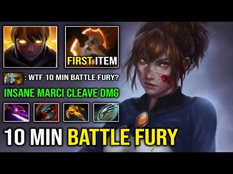 WTF 10Min Battle Fury Marci | 1v5 God Mode EZ Safelane Fast Farm 100% Counter PL & Timber Dota 2