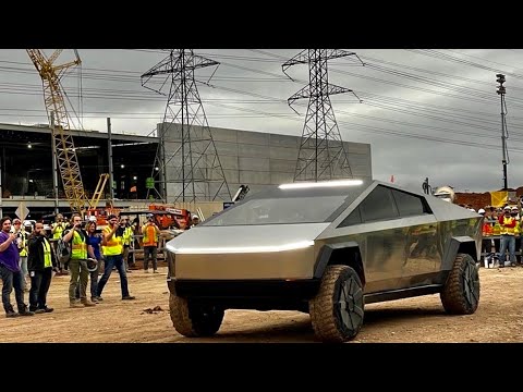 Tesla Cyber Truck at Giga Texas Construction Site