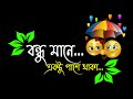 Bondhu Mane Aktu Pase Thaka | Bengali Romantic #status #whatsappstatus #fbstatus #romantic #lyrics