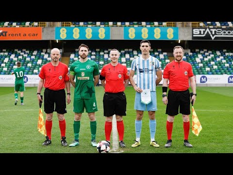 Crumlin star fc v lmmaculata fc in the intermediate cup final 2024 in Windsor park Belfast 2024