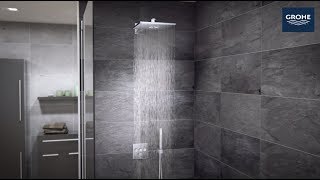 Grohe Rainshower SmartActive 310 Cube hoofddoucheset vierkant met twee straalsoorten - Chroom