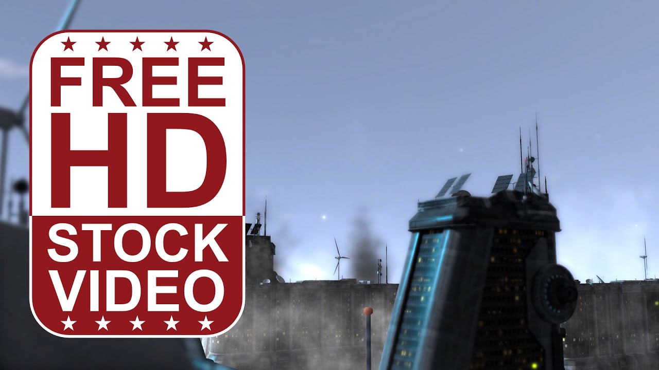 Free Stock Videos – fantasy futuristic scene with structures and fog particles 3D animation