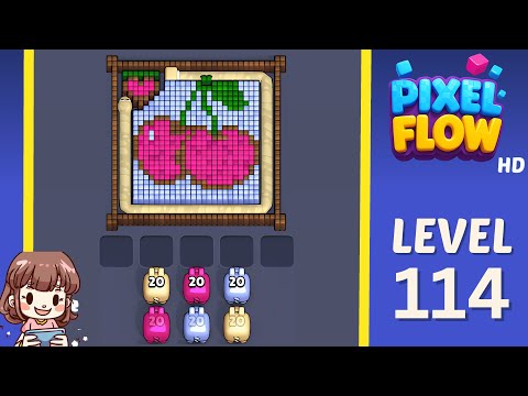 Pixel Flow Level 114 Solution Walkthrough
