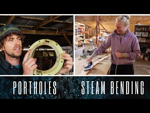 Reusing old bronze portholes! DIY steam bending with an IRON - Building a 40ft sailing boat (EP 47)