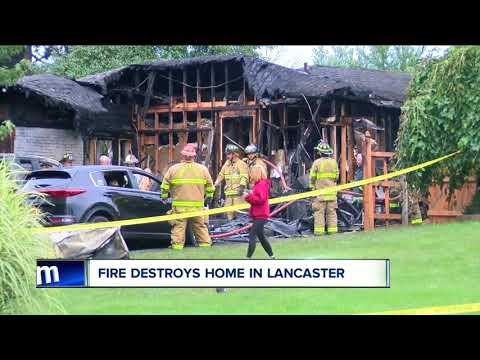 Fire destroys home in Lancaster