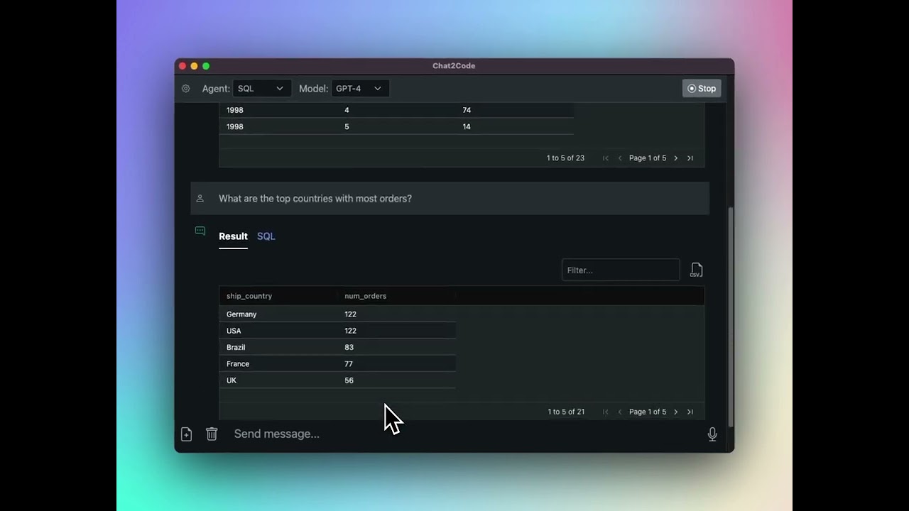 Chat2Code tutorial