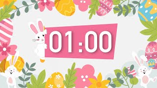 1 Minute Easter Timer with Uplifting Music (4K) ✨🐰