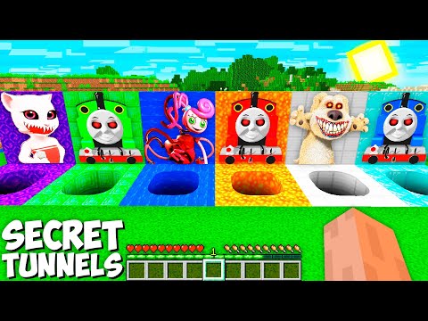 What's INSIDE the SECRET THOMAS.EXE or FRIENDS TALKING BEN ANGELA TUNNELS in Minecraft - Coffin Meme