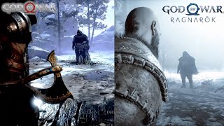 THOR ENTRY SCENE - GOW 2018 VS RAGNAROK Comparison | God of War